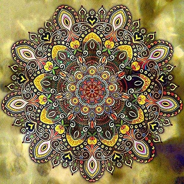Multicolor Mandala Art - 5D Diamond Art