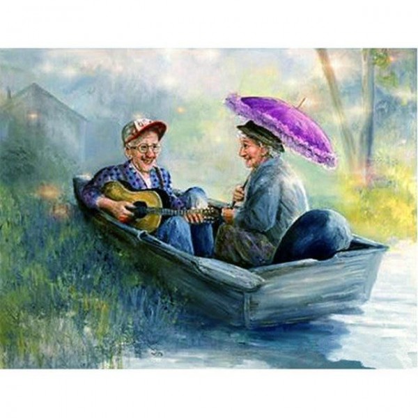 Old Lovely Couple - Diamond Painting
