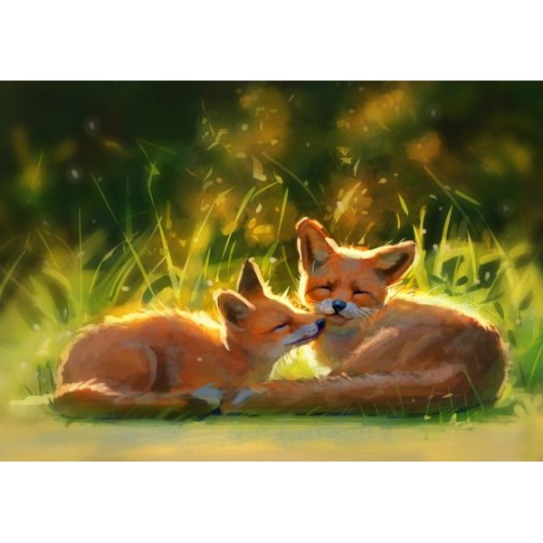 Fox Couple - Diamond Painting