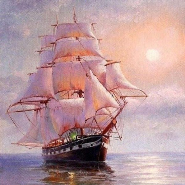 Ship In The Sea - Diamond Painting