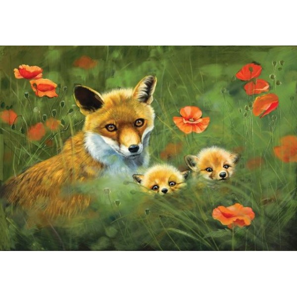 Fox Family - Diamond Art