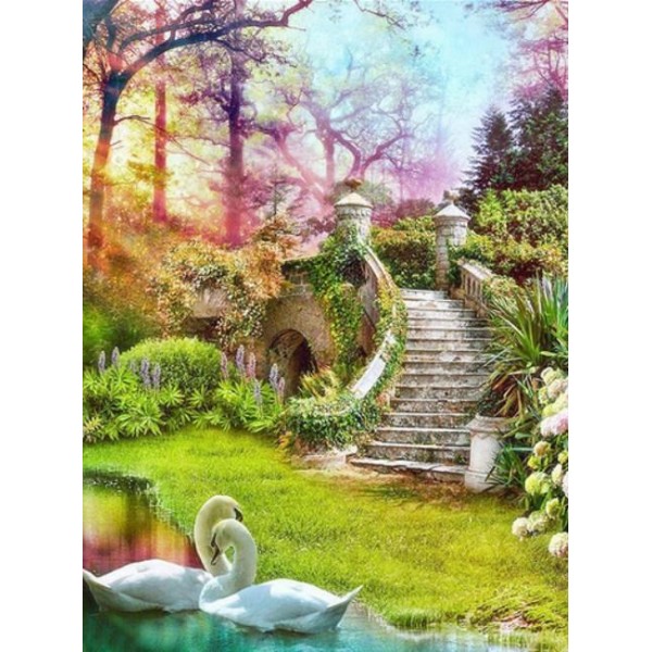 The Dream Garden & Swans Pair
