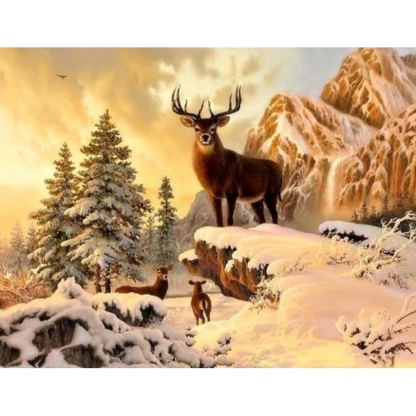 Deer Snow - Best Diamond Painting