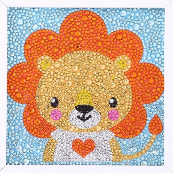 Lion Special shape diamond painting