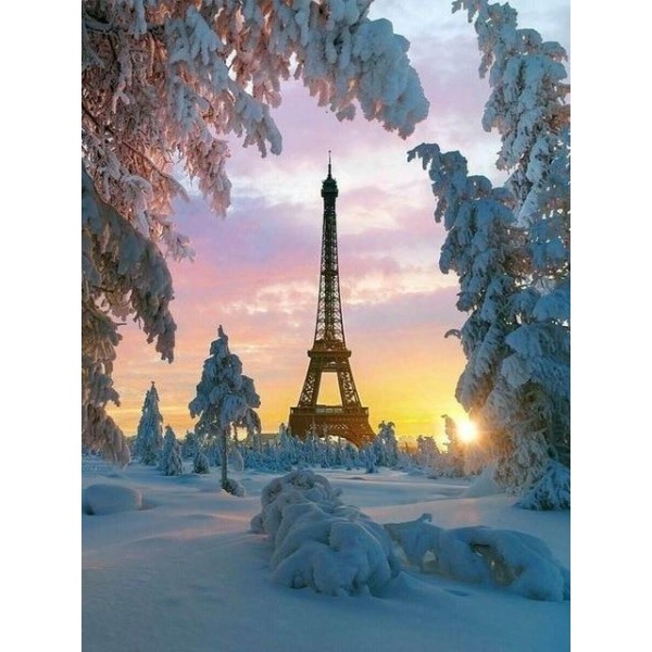 Eiffel Tower Winter Painting Kit