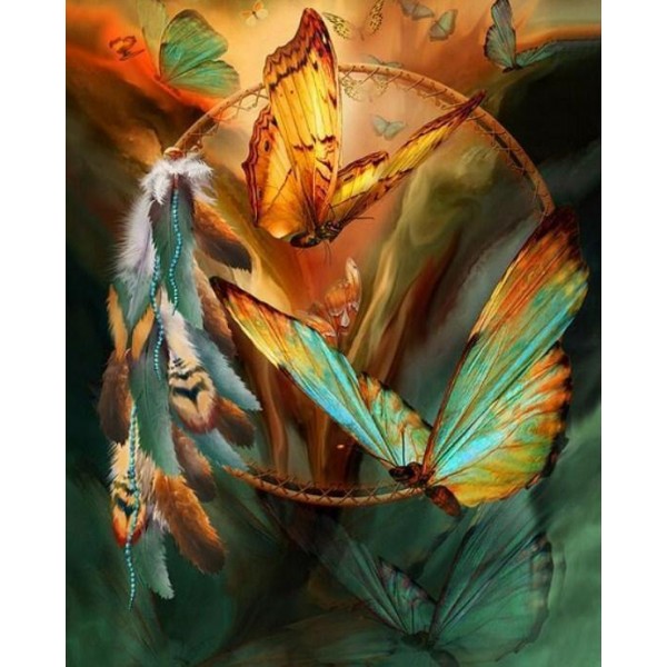 Butterfly Dream Catcher - Diamond Painting Kit