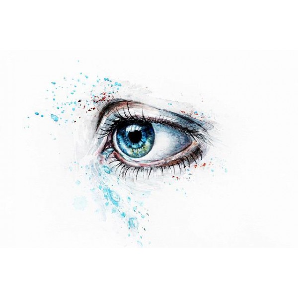 Blue Eye In Tears - Amazing Diamond Art