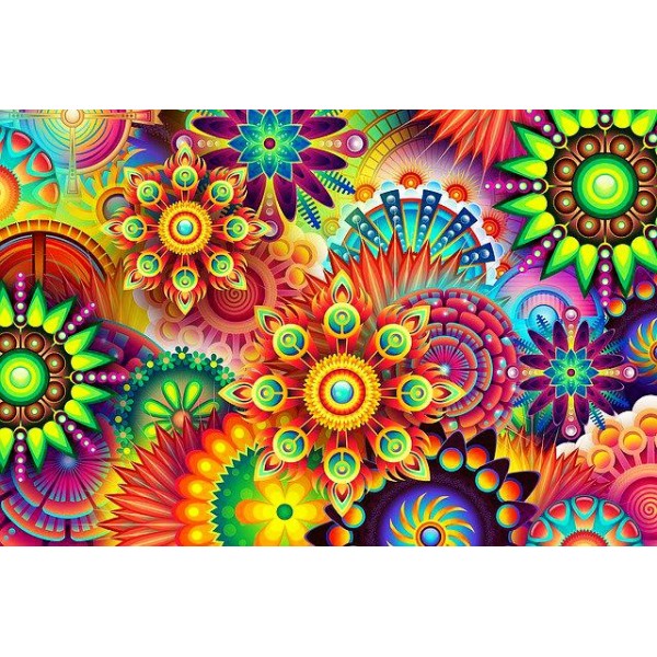 Colorful Mandala Art- 5D Paint With Diamonds
