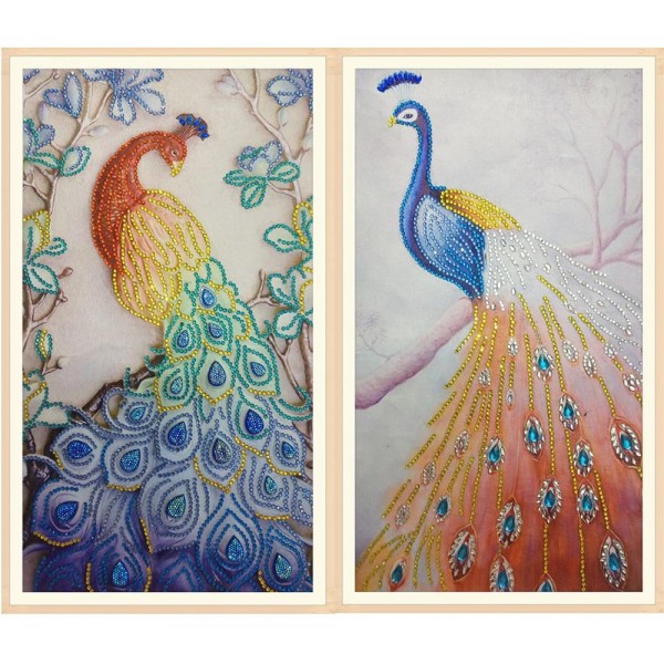 Colorful Peacock Special Shaped - 5D Diamond Art