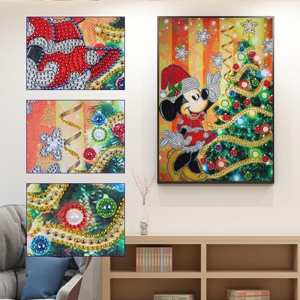 Minnie Mouse Christmas - 5D Special Shaped Diamond Painting