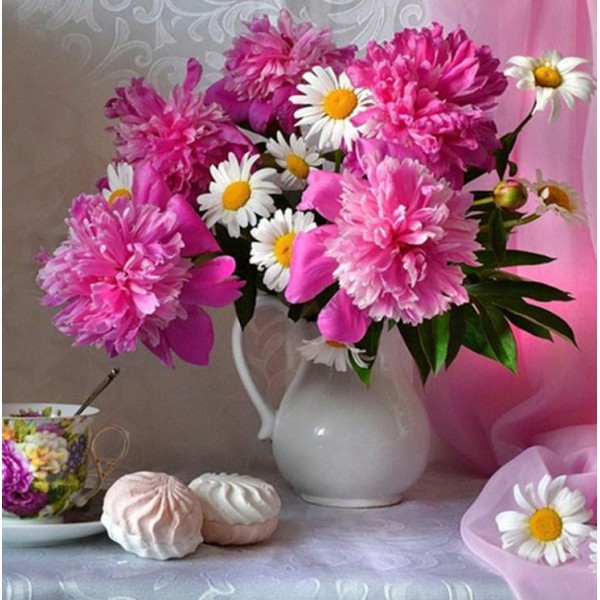 Gorgeous Pink Peonies & Daisies