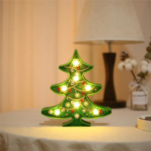 New Christmas Tree Diamond Art LED Lamp
