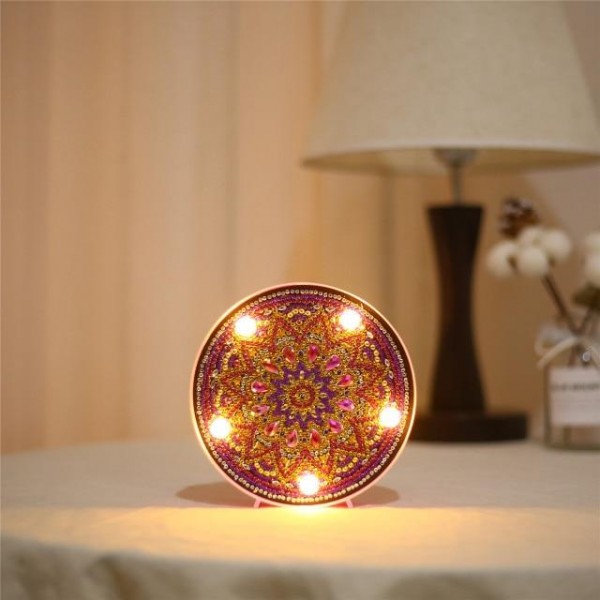 New 5D Mandala Diamond Painting LED Lamp